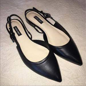 Nine West Wnrosa slingback bow flats size 7 1/2